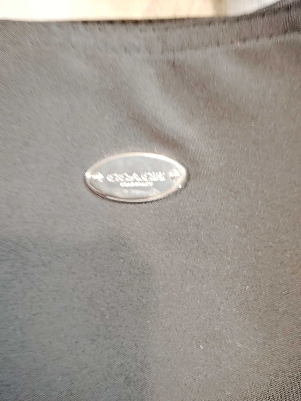 Coach Black Tote with Silver Glitter Side Panels